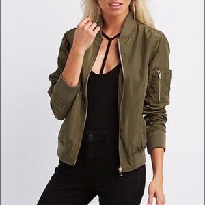 Zip-Up Bomber Jacket | Charlotte Russe